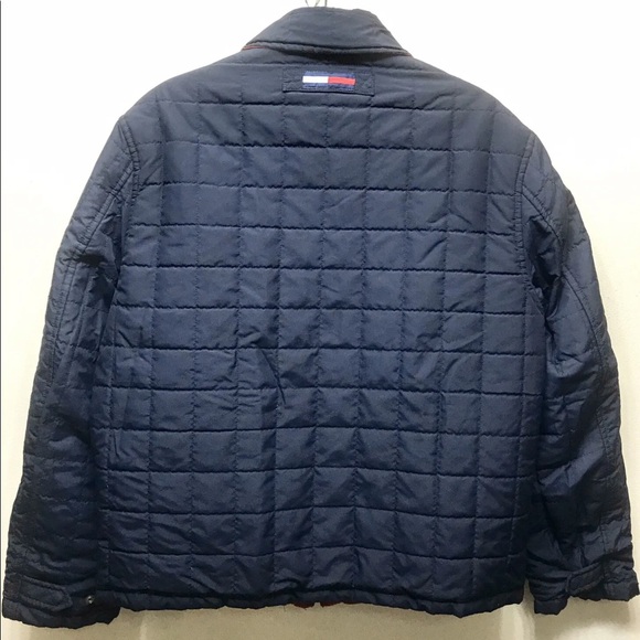 Tommy Hilfiger Men’s Reversible Windbreaker Light Puffer Coat Red Blue M - Picture 6 of 12